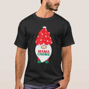 Mama Gnome Funny Gnomes Matching Christmas Pajamas T-Shirt