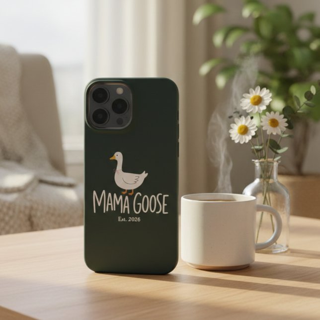Mama Goose Minimalist Cute Goose Mama Design iPhone Case (Creator Uploaded)