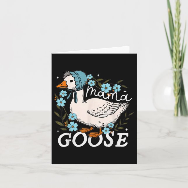 Mama Goose Mommy Joke Funny Mom Silly Mothers Day  Card (Front)
