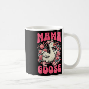 Mama Goose Mothers Day Floral Mama Silly Goose Mom Coffee Mug