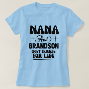 Mama Grandson best Friends life word art T-Shirt