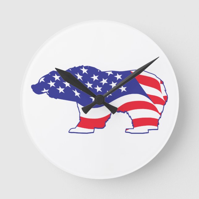 Mama Grizzlie - Grizzly Bear Clock (Front)