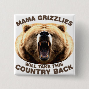 Mama Grizzlies Pinback Button
