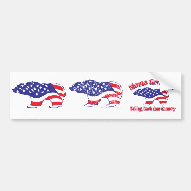 Mama Grizzlies Taking Back out Country Bumper Sticker (Front)