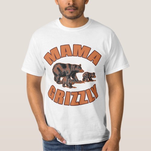 Mama Grizzly T_shirts Hoodies Buttons T_Shirt