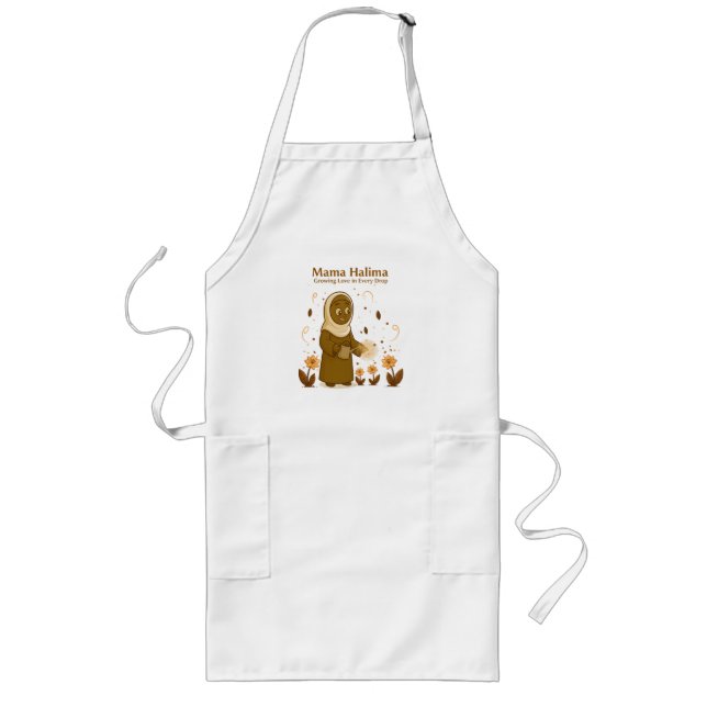 Mama Halima "Growing Love in Every Drop"Cute Apron (Front)