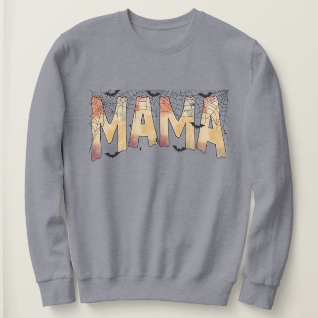 Mama Halloween Fall Sweatshirt | Cozy Autumn Top (Design Front)