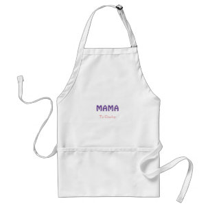Mama happy mothers retro purple add name text vint adult apron
