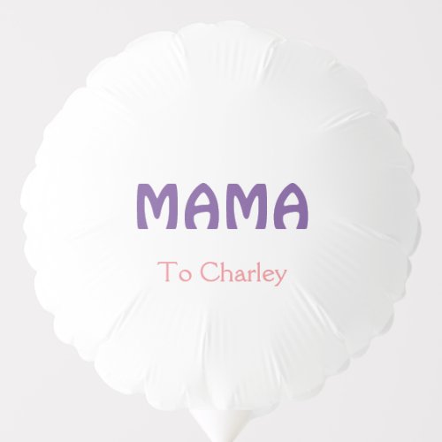 Mama happy mothers retro purple add name text vint balloon