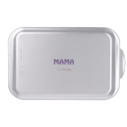 Mama happy mothers retro purple add name text vint cake pan