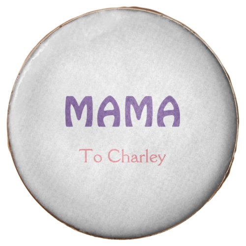 Mama happy mothers retro purple add name text vint chocolate covered oreo