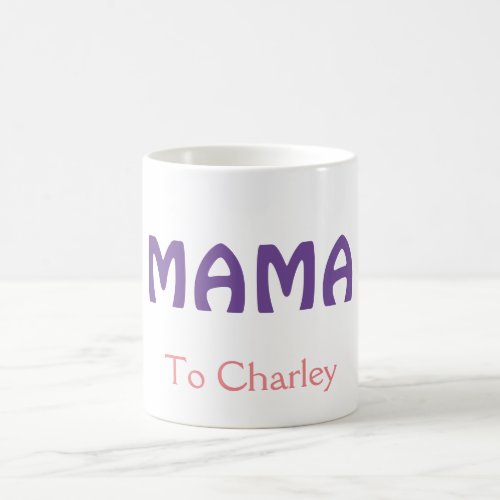 Mama happy mothers retro purple add name text vint coffee mug