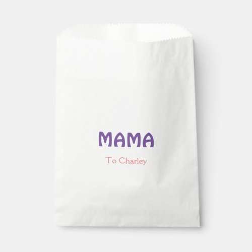 Mama happy mothers retro purple add name text vint favor bag