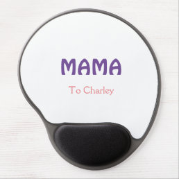 Mama happy mothers retro purple add name text vint gel mouse pad