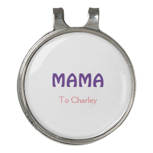 Mama happy mothers retro purple add name text vint golf hat clip