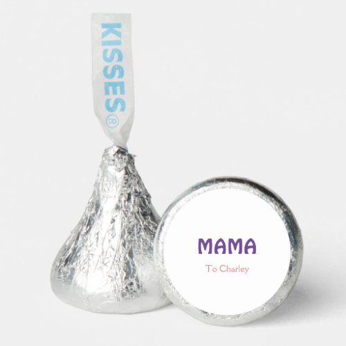 Mama happy mothers retro purple add name text vint hersheys kisses