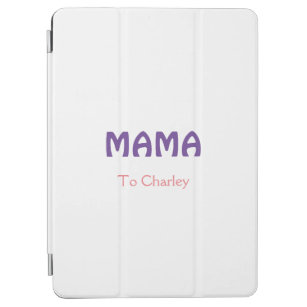 Mama happy mothers retro purple add name text vint iPad air cover