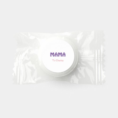 Mama happy mothers retro purple add name text vint life saver mints