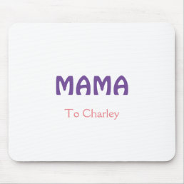 Mama happy mothers retro purple add name text vint mouse pad