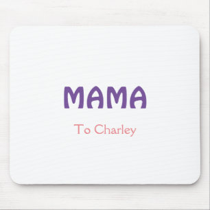 Mama happy mothers retro purple add name text vint mouse pad
