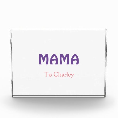 Mama happy mothers retro purple add name text vint photo block