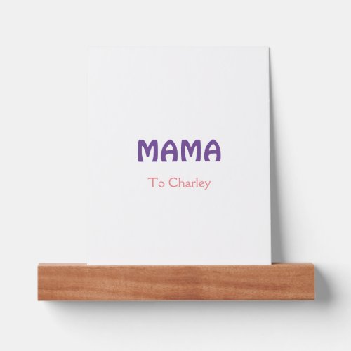 Mama happy mothers retro purple add name text vint picture ledge