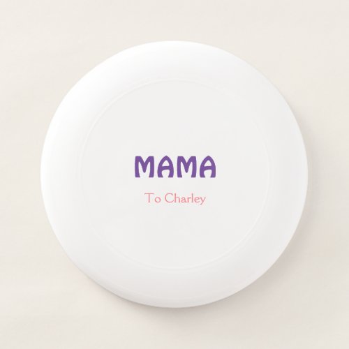 Mama happy mothers retro purple add name text vint Wham_O frisbee