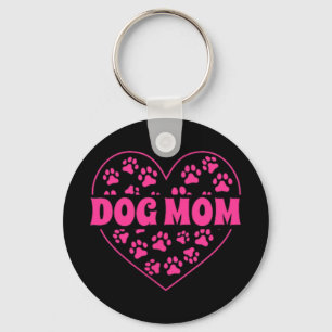 Mama Heart Mothers Day Golden Retriever Dog Mom Pa Keychain