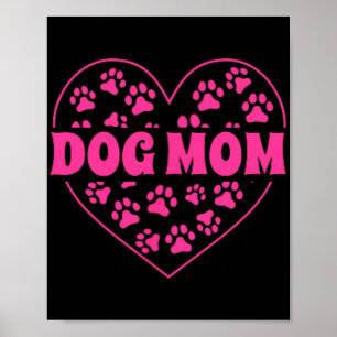 Mama Heart Mothers Day Golden Retriever Dog Mom Pa Poster