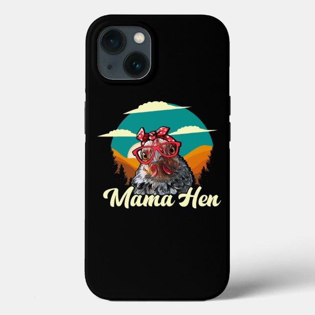 Mama Hen Chicken Mom Sunglasses Funny Mothers Day  Case-Mate iPhone Case (Back)