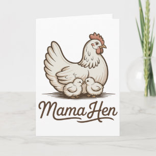 Mama Hen Funny Chicken Mom Shirt Women Mother Day Card
