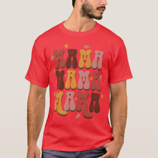 Mama Hippie Sublimation For Mother For Mom retro T-Shirt