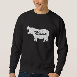 Mama Hippo Mom Mother Day Mom Hippo Women Sweatshirt