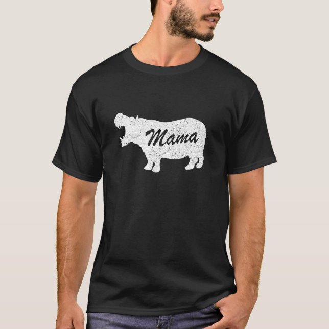 Mama Hippo Mom Mother Day Mom Hippo Women T-Shirt (Front)