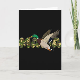 Mama hunting mallard duck mama camouflage mothersM Card