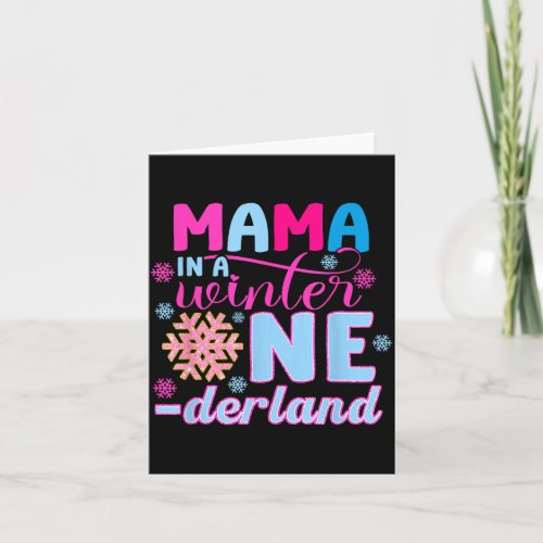 Mama In A Winter Onederland Bday Girl Sweet Snowfl