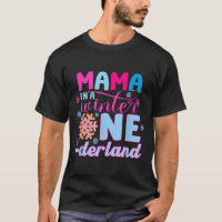 Mama In A Winter Onederland Bday Girl Sweet Snowfl