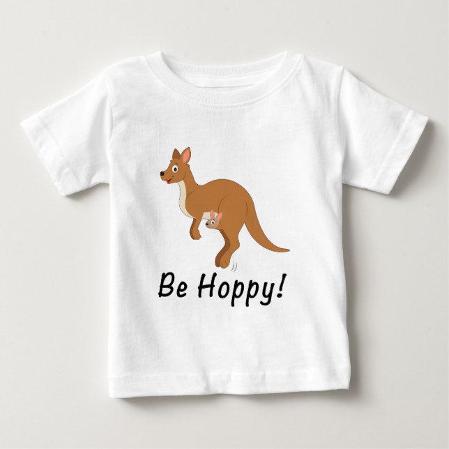 Mama Kangaroo and Baby Baby T-Shirt (Front)