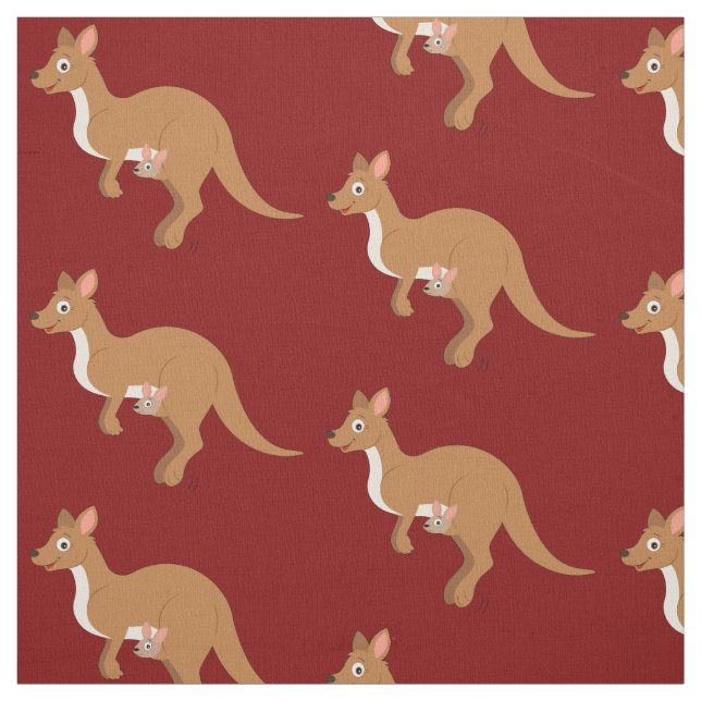 Mama Kangaroo and Joey Fabric (Swatch)