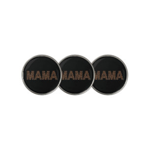 'Mama' Leopard Design Trendy Birthday Gift Golf Ball Marker