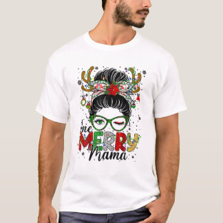 Mama Leopard Messy Bun T-Shirt