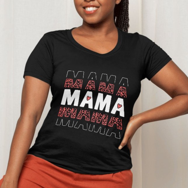 MAMA Leopard Print Heart Shirt – Cute Mother’s Day (Mama shirt, leopard print mama)