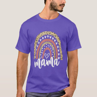 Mama Leopard Rainbow  T-Shirt