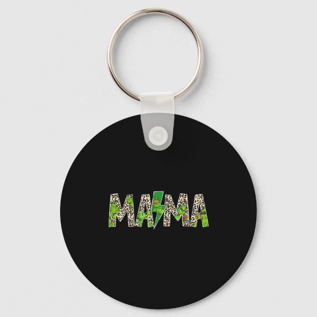Mama Leopard Retro Mom Nanny Grandma Mother's Day  Keychain (Front)