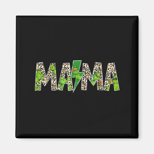 Mama Leopard Retro Mom Nanny Grandma Mother's Day  Magnet (Front)
