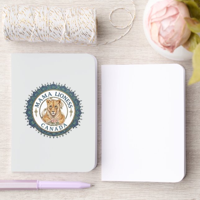 Mama Lioness Canada Foliated Notebook (Wedding)