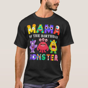 Mama Little Monster Kids 1st Birthday Party Family T-Shirt