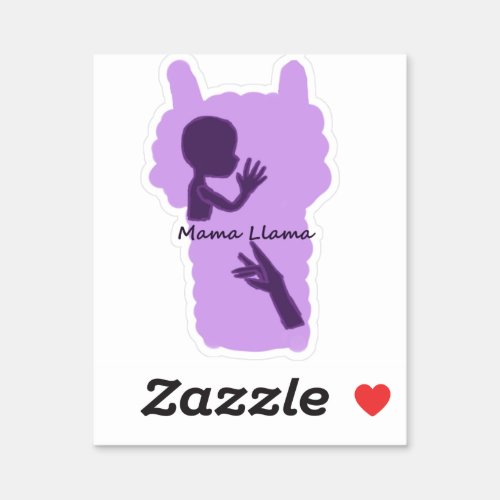 Mama Llama ASL sticker option 2