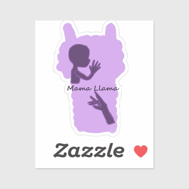 Mama Llama ASL sticker option 2 (Sheet)