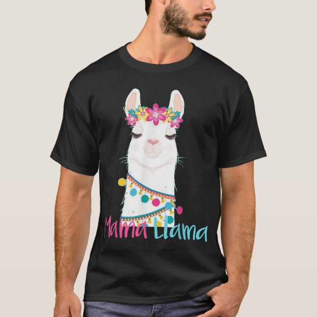 Mama Llama Funny Mother's Day for Women Mom love l T-Shirt (Front)